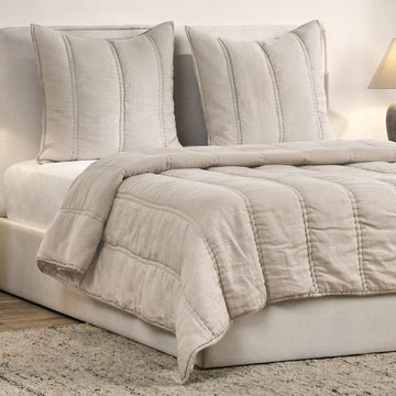 Rowen Taupe Quilt Collection - Ornate Home