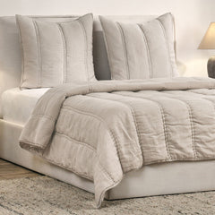 Rowen Taupe Quilt Collection - Ornate Home
