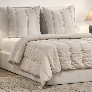Rowen Taupe Quilt Collection - Ornate Home