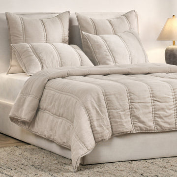 Rowen Taupe Quilt Collection - Ornate Home