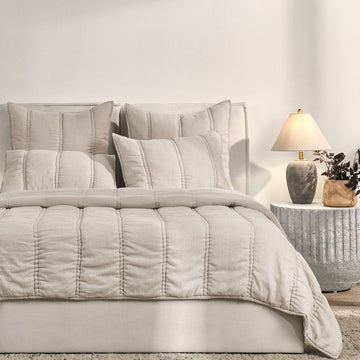 Rowen Taupe Quilt Collection - Ornate Home