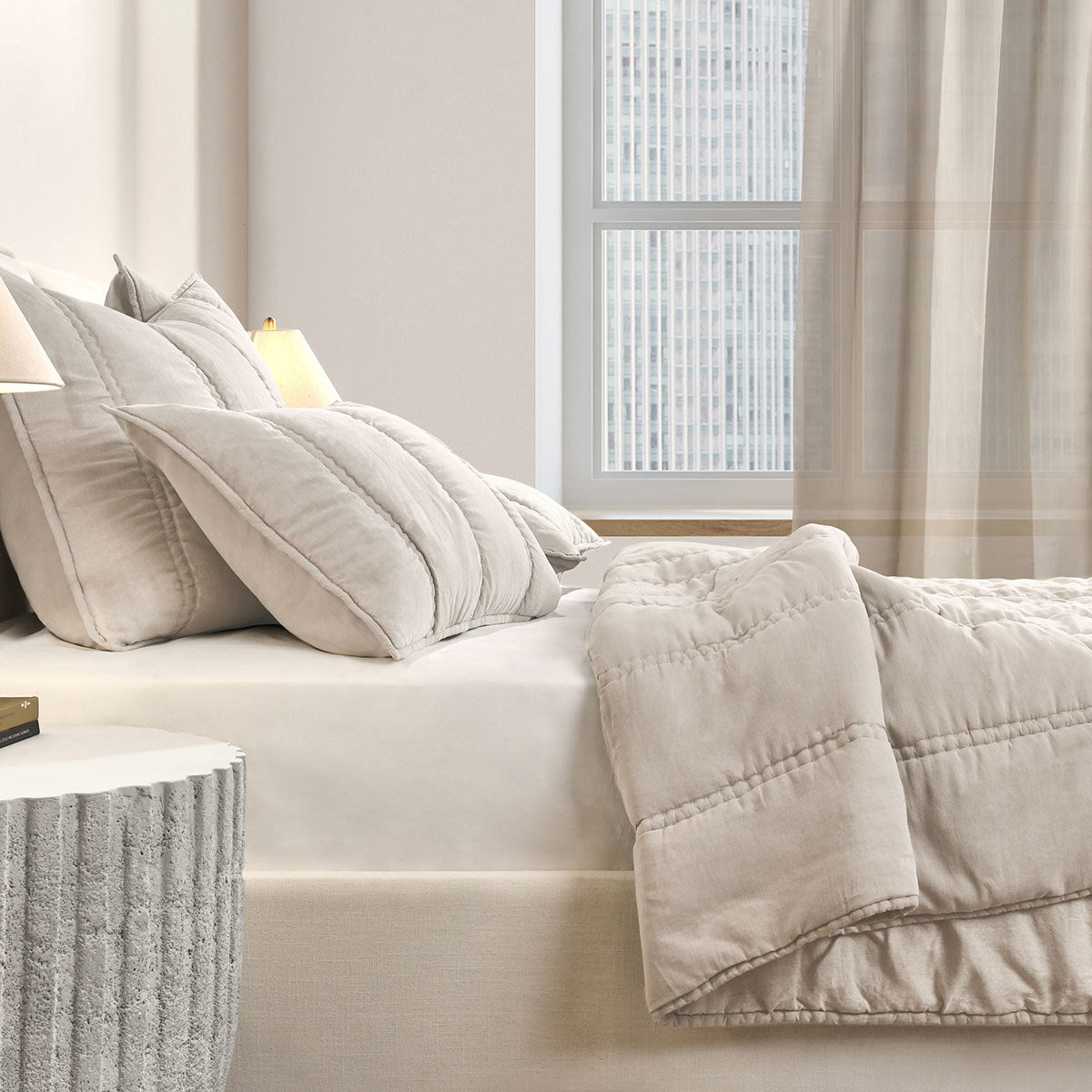 Rowen Taupe Quilt Collection - Ornate Home