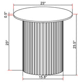 Rowena White Faux Marble 3-piece Coffee and End Table Set - Ornate Home