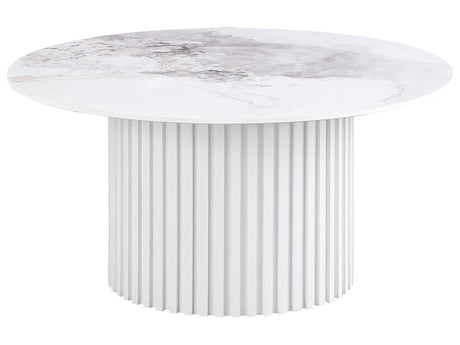 Rowena White Faux Marble Coffee Table - Ornate Home