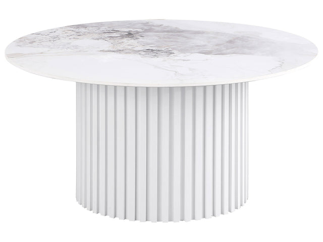 Rowena White Faux Marble Coffee Table - Ornate Home