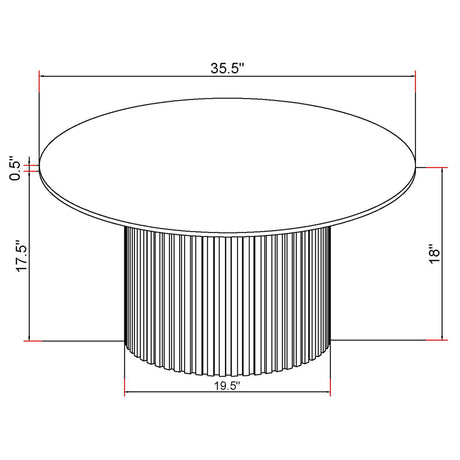 Rowena White Faux Marble Coffee Table - Ornate Home