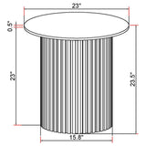 Rowena White Faux Marble End Table - Ornate Home