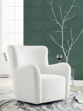 Rowenburg Cream Swivel Glider Accent Chair (Online Special Price) - Ornate Home
