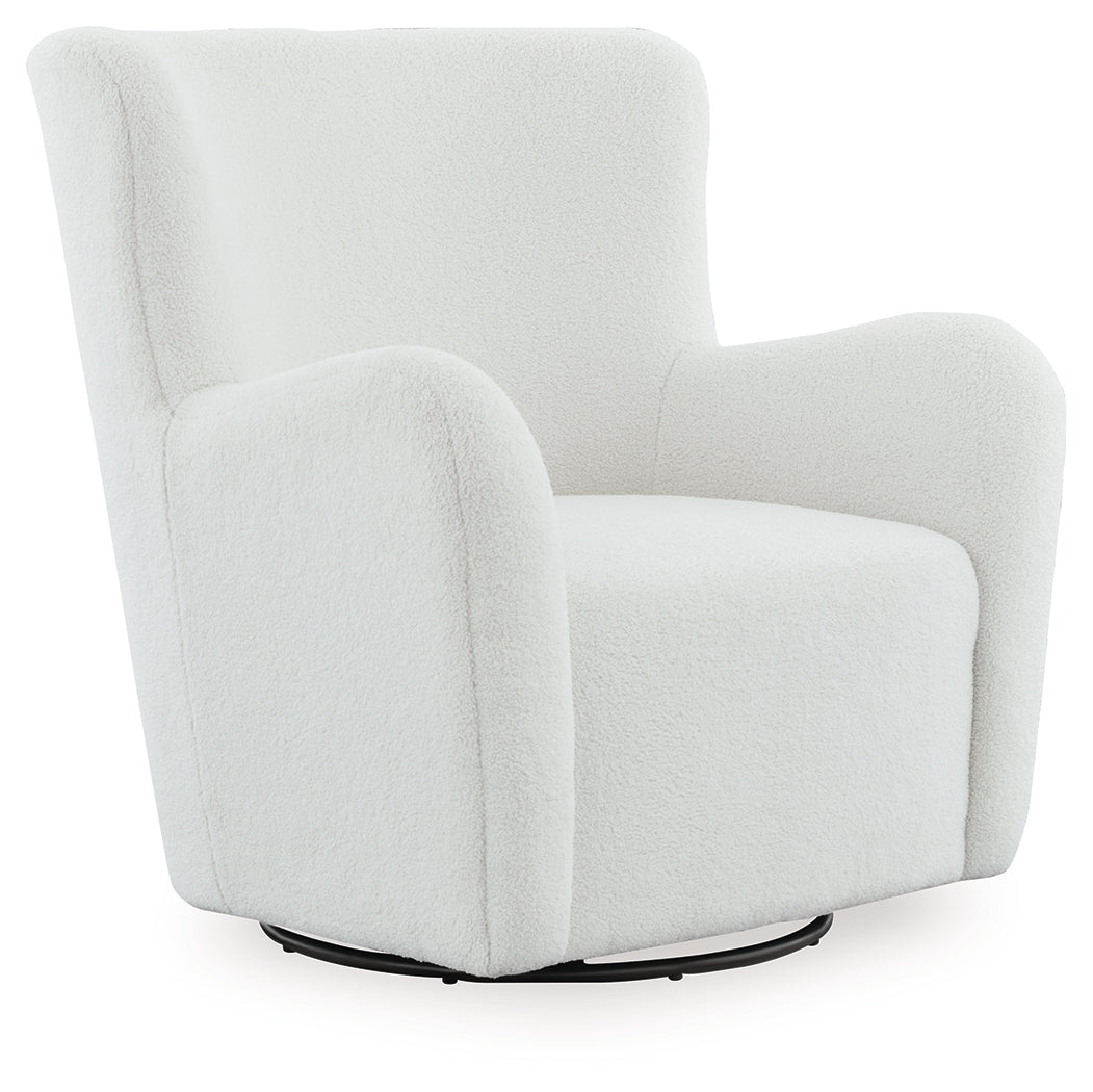 Rowenburg Cream Swivel Glider Accent Chair (Online Special Price) - Ornate Home