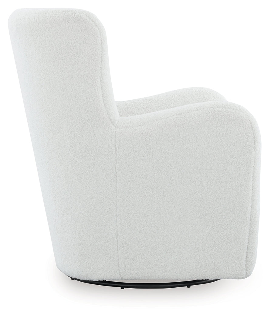 Rowenburg Cream Swivel Glider Accent Chair (Online Special Price) - Ornate Home