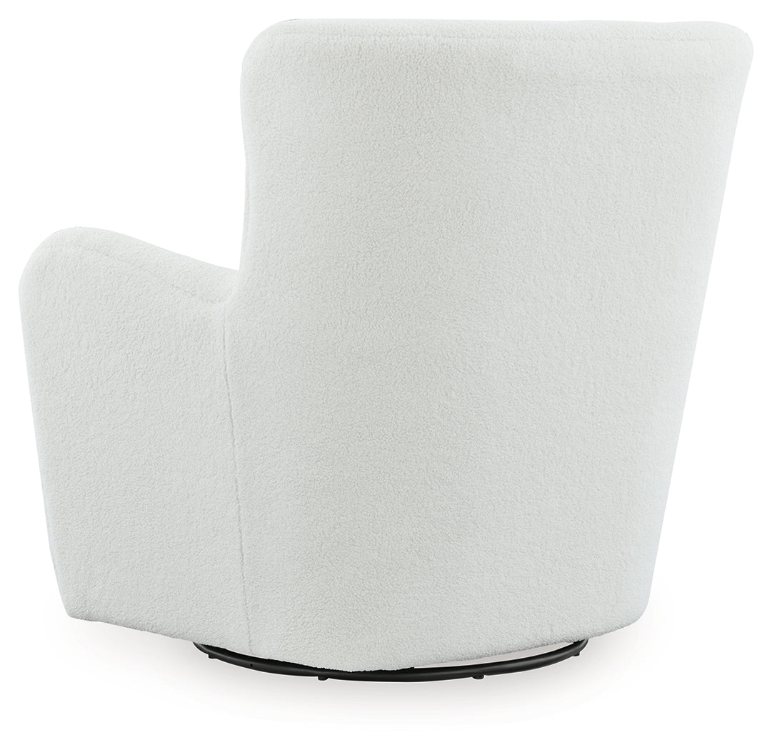 Rowenburg Cream Swivel Glider Accent Chair (Online Special Price) - Ornate Home