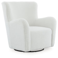 Rowenburg Cream Swivel Glider Accent Chair - Ornate Home
