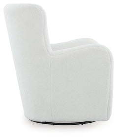 Rowenburg Cream Swivel Glider Accent Chair - Ornate Home