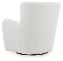 Rowenburg Cream Swivel Glider Accent Chair - Ornate Home