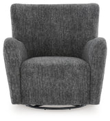 Rowenburg Heather Charcoal Swivel Glider Accent Chair (Online Special Price) - Ornate Home