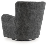 Rowenburg Heather Charcoal Swivel Glider Accent Chair - Ornate Home