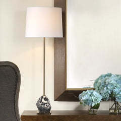 Rowland Black/Brass Panda Marble Buffet Lamp - Ornate Home