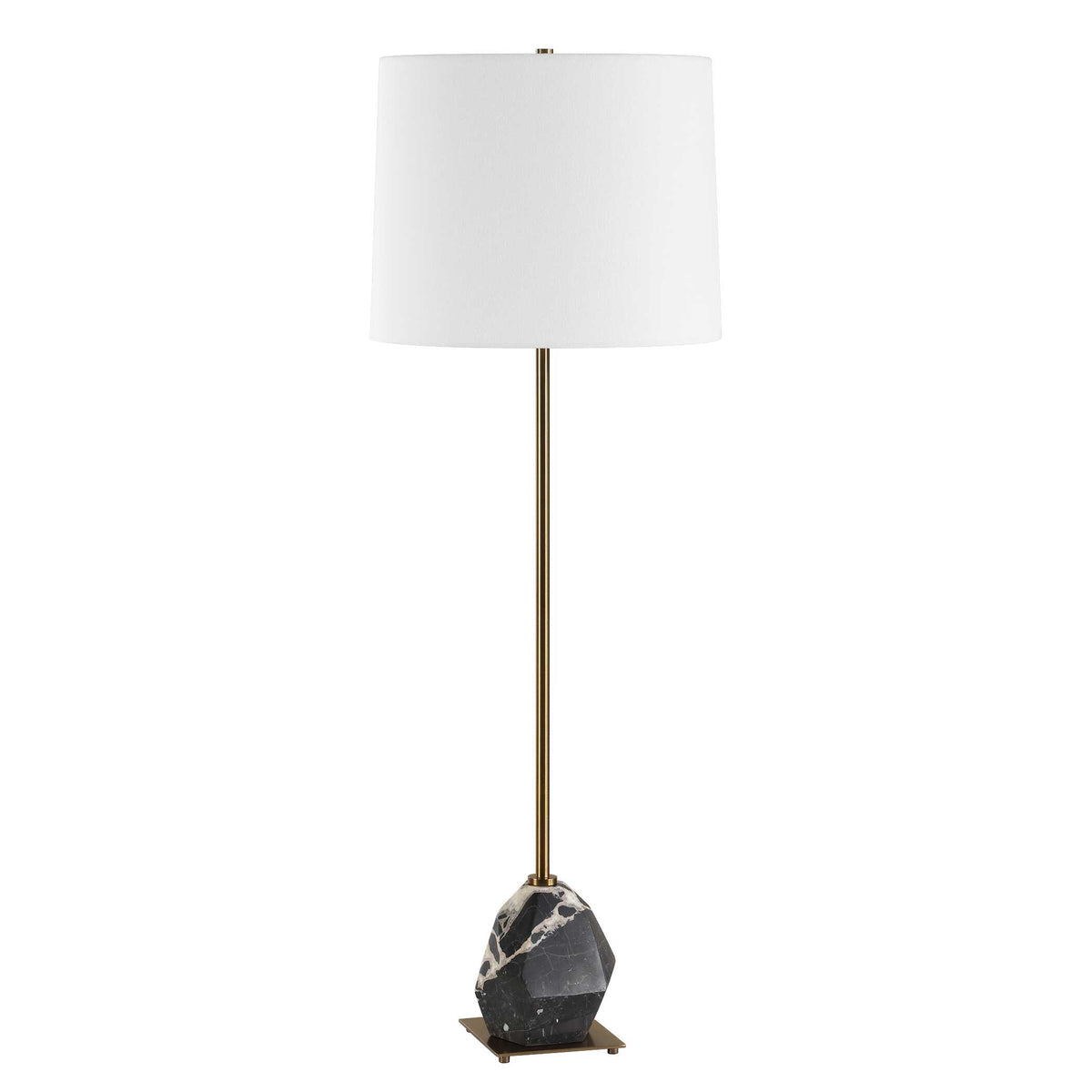 Rowland Black/Brass Panda Marble Buffet Lamp - Ornate Home