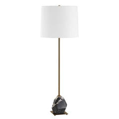 Rowland Black/Brass Panda Marble Buffet Lamp - Ornate Home