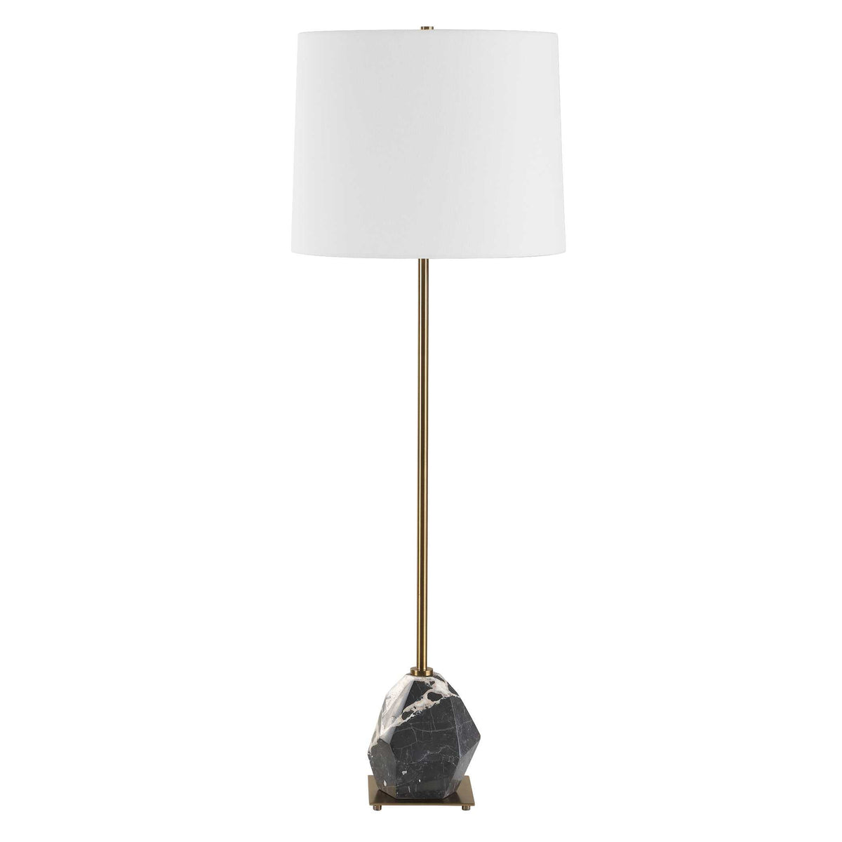 Rowland Black/Brass Panda Marble Buffet Lamp - Ornate Home