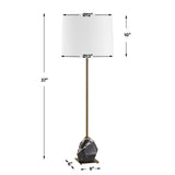 Rowland Black/Brass Panda Marble Buffet Lamp - Ornate Home