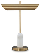 Rowleigh Gold Finish/White Desk Lamp (Online Special Price) - Ornate Home