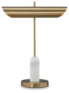Rowleigh Gold Finish/White Desk Lamp - Ornate Home