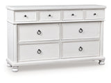 Rowlenstown Antique White Dresser - Ornate Home