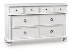 Rowlenstown Antique White Dresser - Ornate Home