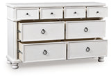 Rowlenstown Antique White Dresser - Ornate Home