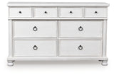 Rowlenstown Antique White Dresser - Ornate Home