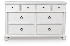 Rowlenstown Antique White Dresser - Ornate Home