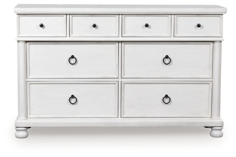 Rowlenstown Antique White Dresser - Ornate Home