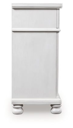 Rowlenstown Antique White Dresser - Ornate Home