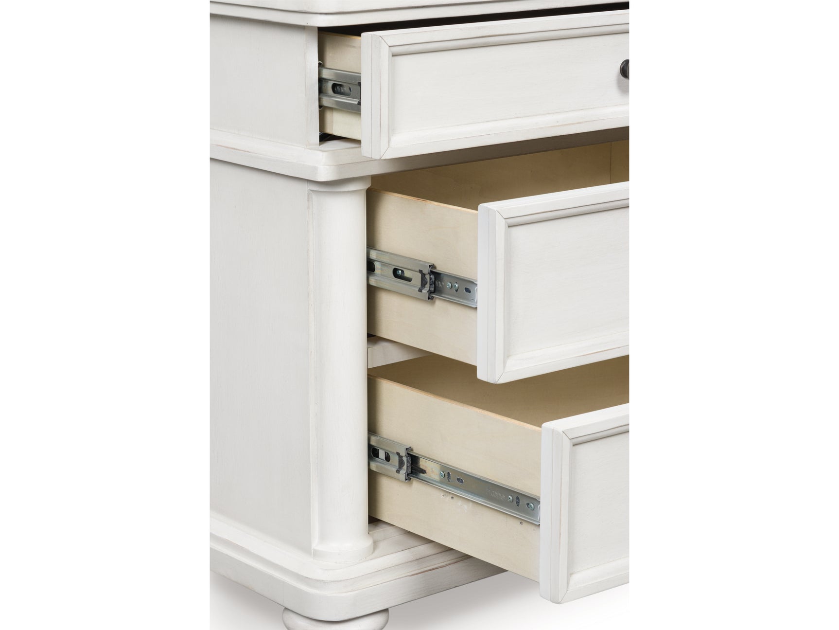 Rowlenstown Antique White Dresser - Ornate Home