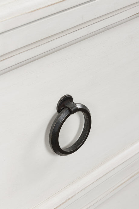 Rowlenstown Antique White Five Drawer Chest - Ornate Home