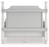 Rowlenstown Antique White Queen Poster Bed, Dresser and Mirror (Online Special Price) - Ornate Home