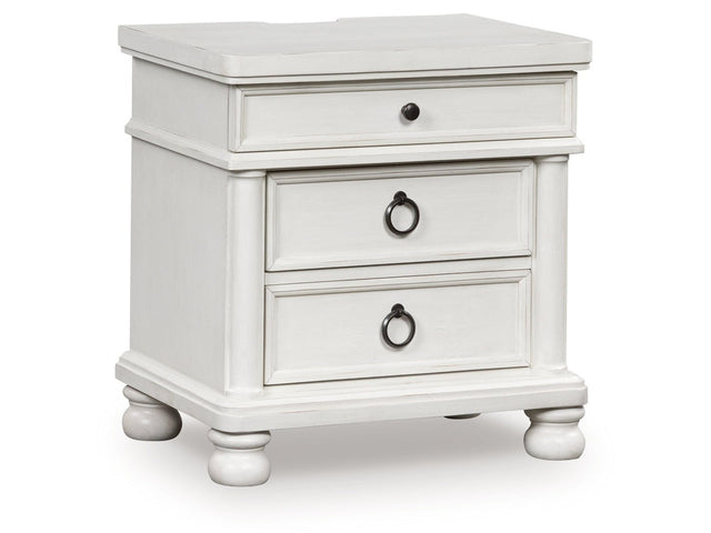 Rowlenstown Antique White Three Drawer Night Stand (Online Special Price) - Ornate Home