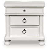 Rowlenstown Antique White Three Drawer Night Stand (Online Special Price) - Ornate Home