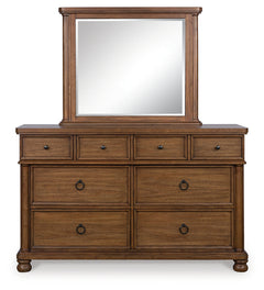Rowlenstown Brown Dresser and Mirror - Ornate Home