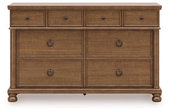 Rowlenstown Brown King Poster Bed, Dresser and 2 Nightstands - Ornate Home