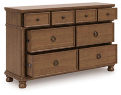 Rowlenstown Brown King Poster Bed, Dresser and 2 Nightstands - Ornate Home