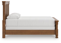 Rowlenstown Brown Queen Poster Bed, Dresser and Mirror - Ornate Home
