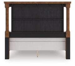 Rowlenstown Brown Queen Poster Bed, Dresser and Mirror - Ornate Home