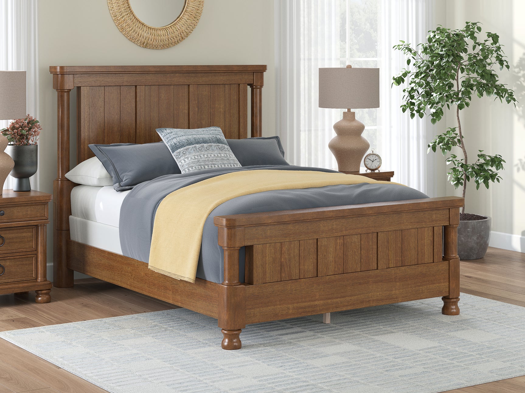Rowlenstown Brown Queen Poster Bed - Ornate Home