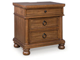 Rowlenstown Brown Three Drawer Night Stand (Online Special Price) - Ornate Home