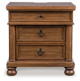Rowlenstown Brown Three Drawer Night Stand (Online Special Price) - Ornate Home