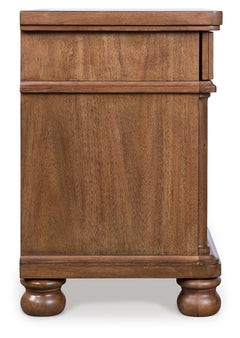Rowlenstown Brown Three Drawer Night Stand - Ornate Home