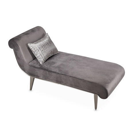 Roxbury Park Gray Pearl Velvet Chaise - Ornate Home