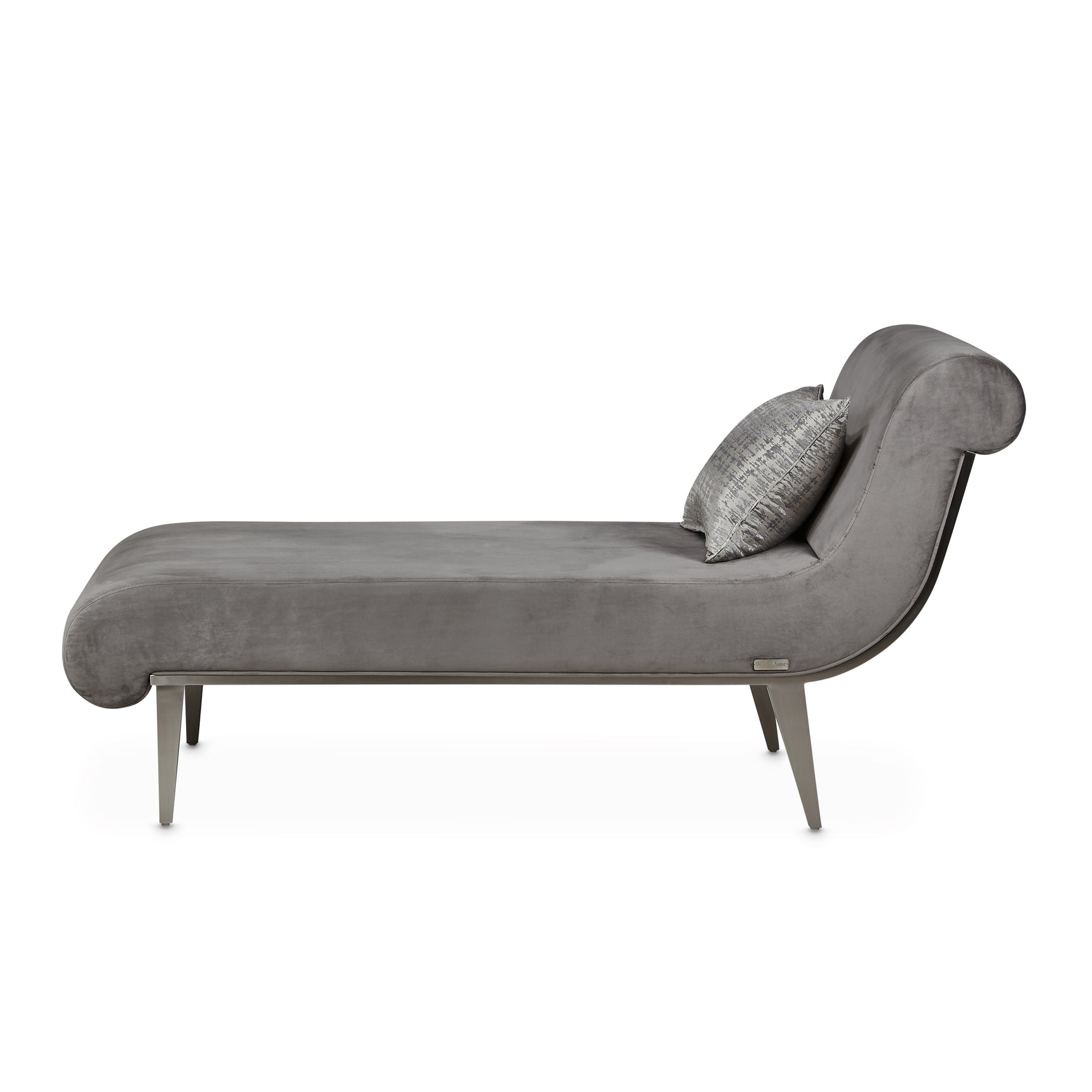 Roxbury Park Gray Pearl Velvet Chaise - Ornate Home